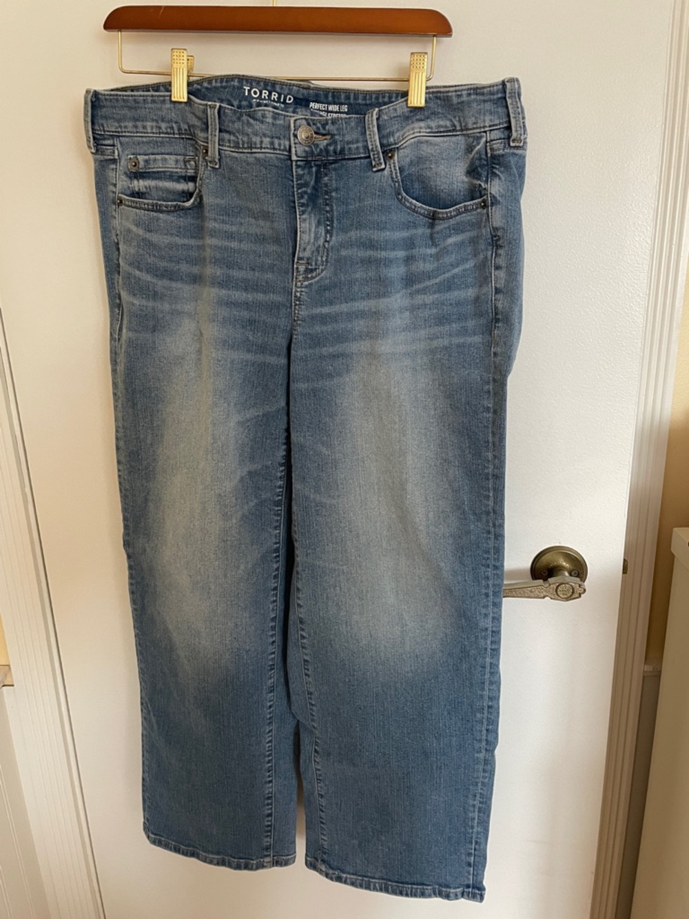 torrid Light Blue Wide Leg Jeans - Washed